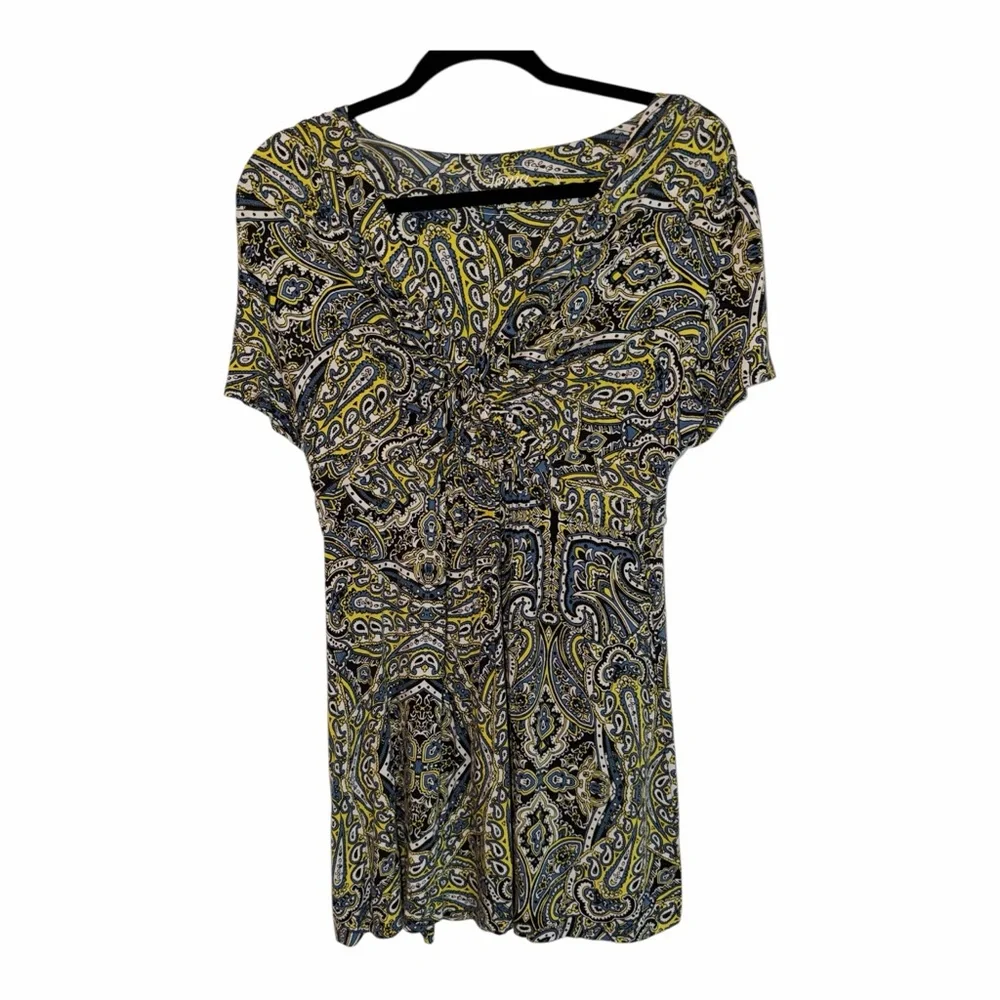 Soma Paisley Midi Dress in Yellow and Black